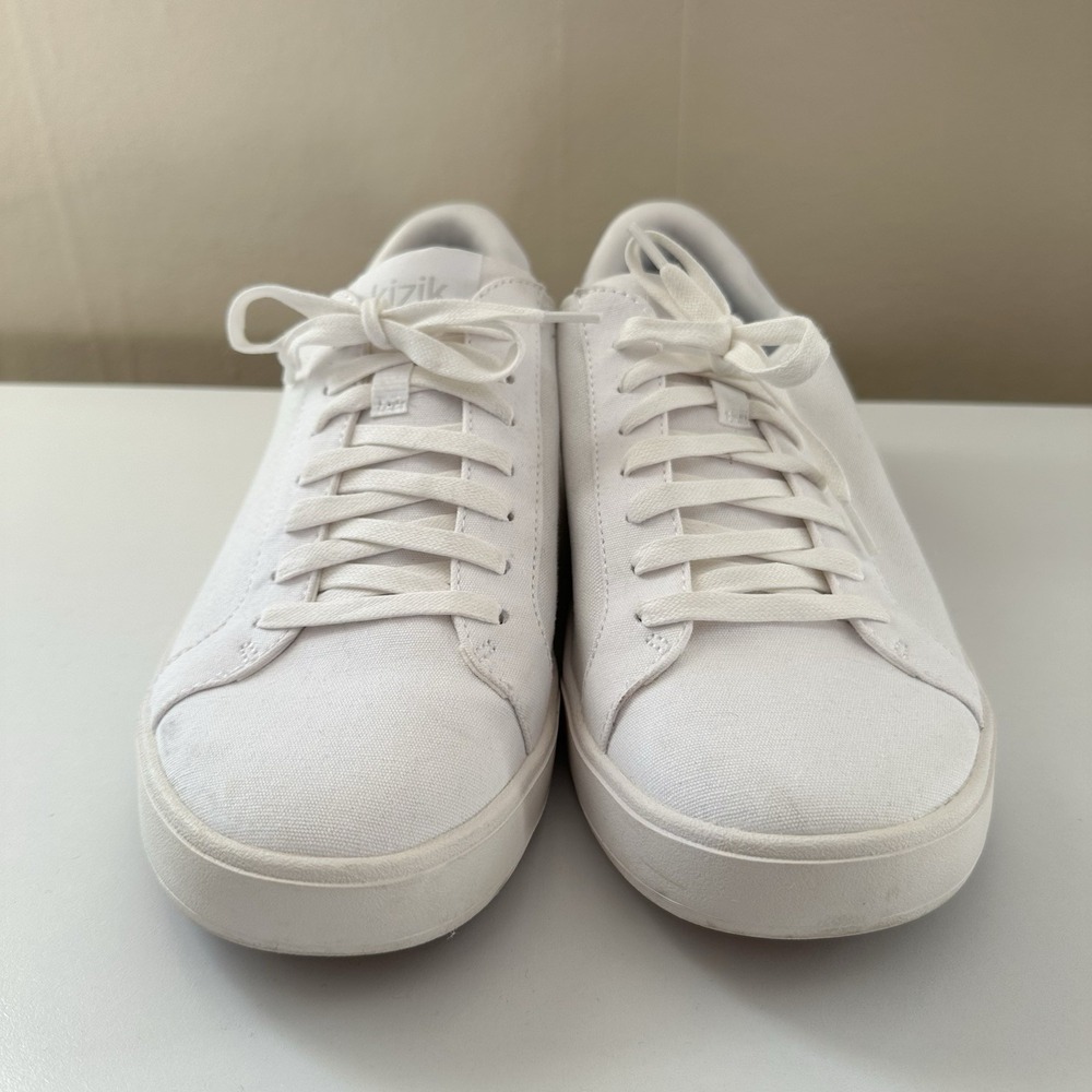 Kizik Irvine Sneaker Size 9.5 Wide Womens White Slip On Hands Free Low Profile - Picture 3 of 8